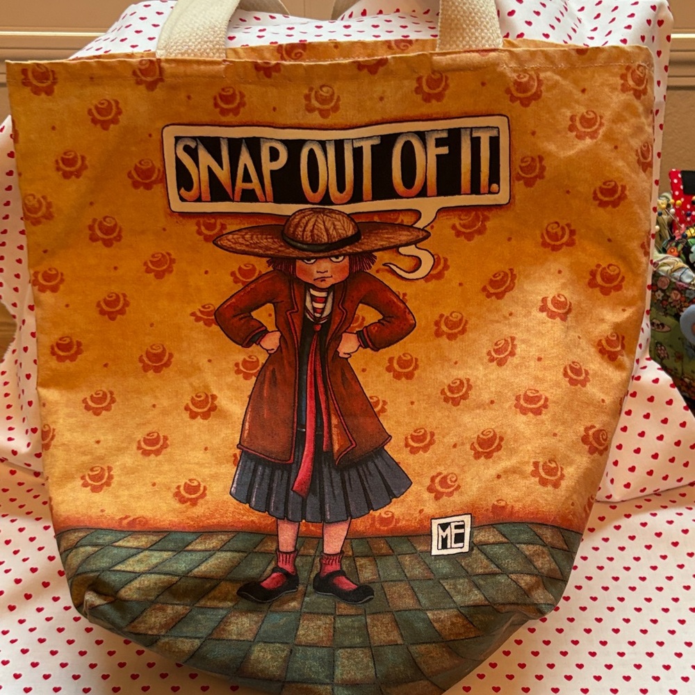 ME Makeover Essentials Tan Tote with Character Design